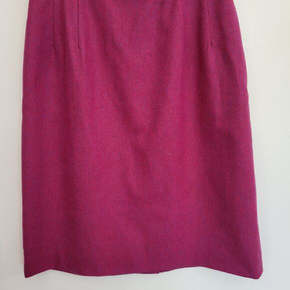 Pendleton Marled Virgin Wool A-Line Skirt Purple Classic Fall Winter Women 8 - Picture 4 of 10